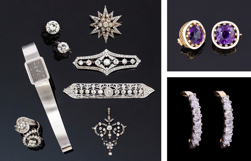 A Display of Jewellery from past Gildings Auctions