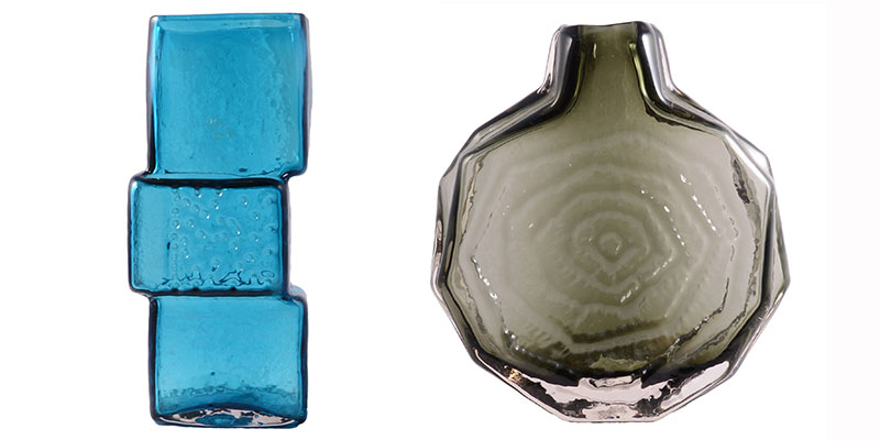 Whitefriars Banjo and Bricklayer glass vase