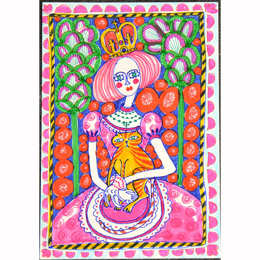 Grayson Perry - Queen and Cat, 2024