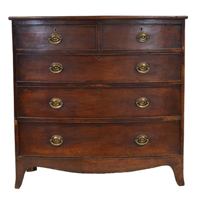 Lot 389 - Victorian mahogany bow-front chest of drawers