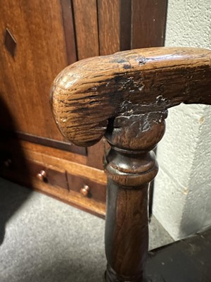 Lot 334 - Old oak Wainscot chair