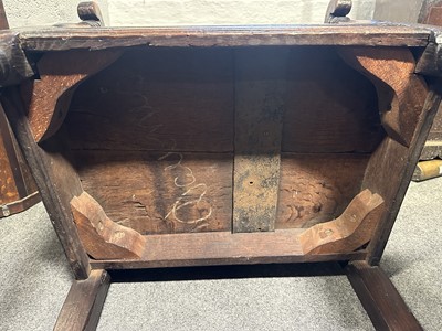 Lot 334 - Old oak Wainscot chair