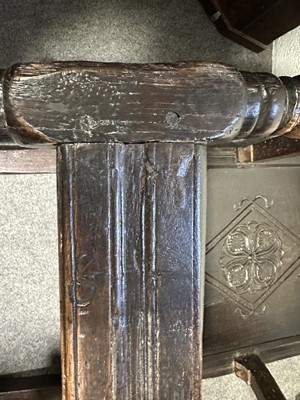 Lot 334 - Old oak Wainscot chair