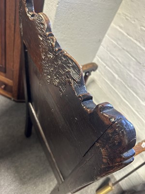 Lot 334 - Old oak Wainscot chair