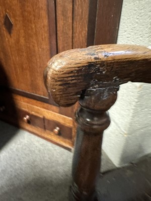 Lot 334 - Old oak Wainscot chair