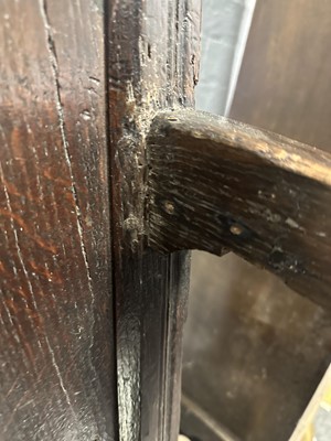 Lot 334 - Old oak Wainscot chair