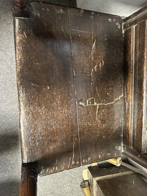 Lot 334 - Old oak Wainscot chair