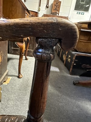 Lot 334 - Old oak Wainscot chair