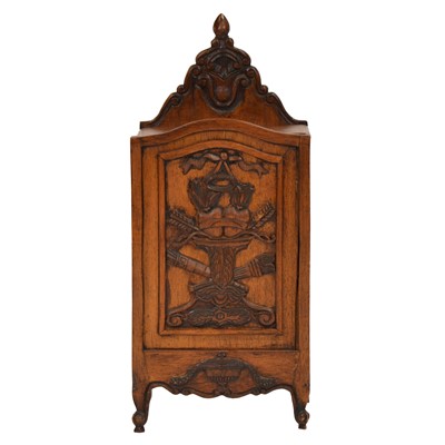 Lot 374 - French stained walnut candle box