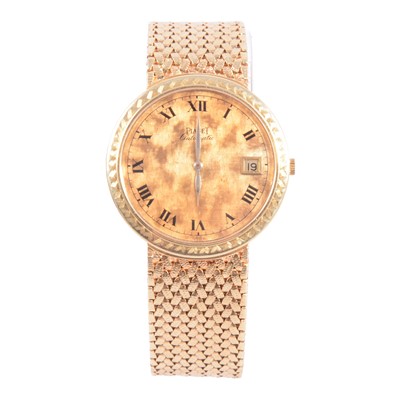 Lot 381 - Piaget - an 18 carat yellow gold gentleman's automatic watch.