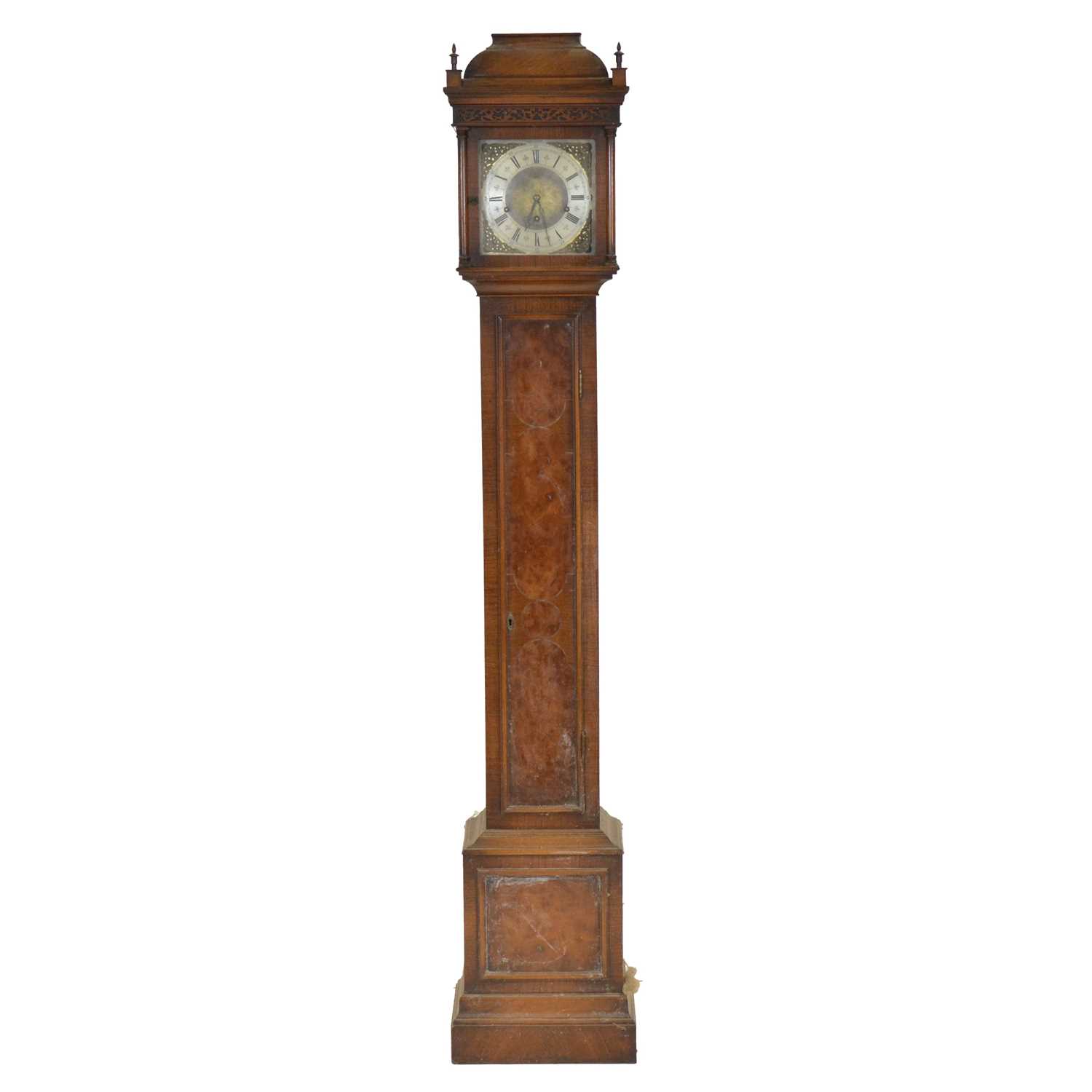 Lot 355 - Reproduction figured walnut grandmother clock, in the Queen Anne style