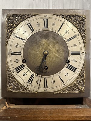 Lot 355 - Reproduction figured walnut grandmother clock, in the Queen Anne style
