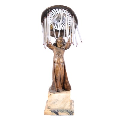 Lot 131 - Art Deco bronze table lamp