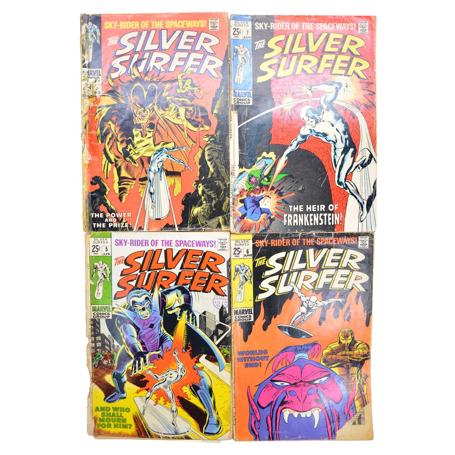 Lot 258 - Four Marvel Comics 'The Silver Surfer', #3, #5, #6, #7