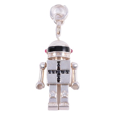 Lot 427 - Thomas Sabo - a silver Robot charm.