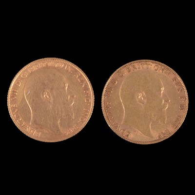 Lot 139 - Two Gold Half Sovereign Coins, Edward VII 1906, 1910.