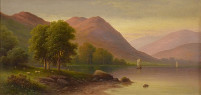 Lot 368 - Victor Rolyat, Scottish lakescape.