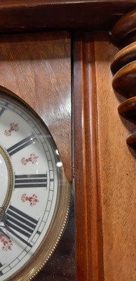 Lot 421 - Vienna walnut wall clock