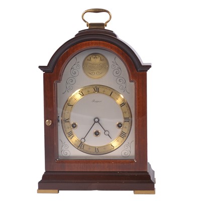 Lot 114 - Reproduction walnut finish bracket clock