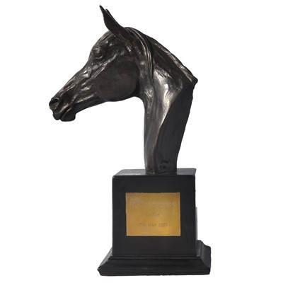 Lot 108 - B A Ormond, 'Genesis' a bronze-effect resin racing trophy