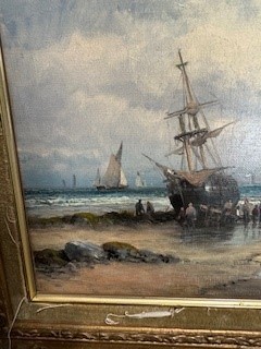 Lot 187 - William Thornley, Shipping off Whitby