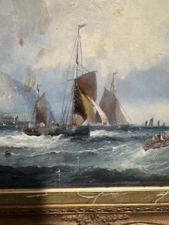 Lot 187 - William Thornley, Shipping off Whitby