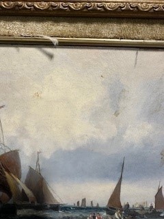 Lot 187 - William Thornley, Shipping off Whitby