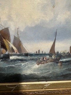 Lot 187 - William Thornley, Shipping off Whitby