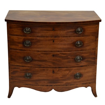 Lot 392 - Victorian mahogany bowfront chest of drawers