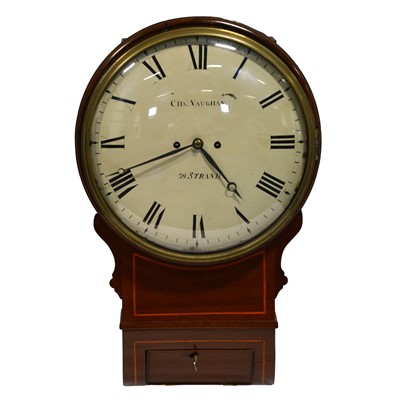 Lot 469 - Georgian mahogany wall clock