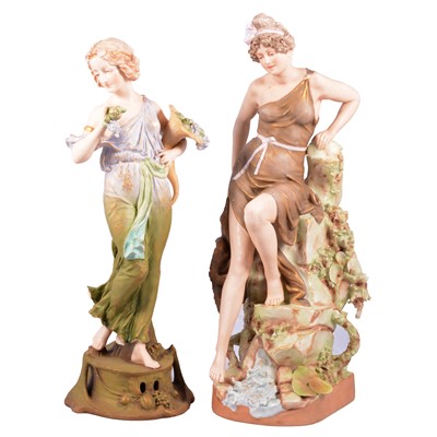 Lot 37 - Royal Dux spill vase figure, and a Vienna figure