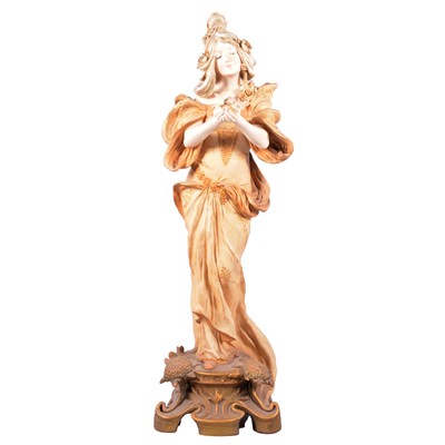 Lot 27 - Austrian Art Nouveau figure, Ernst Wahliss, Vienna