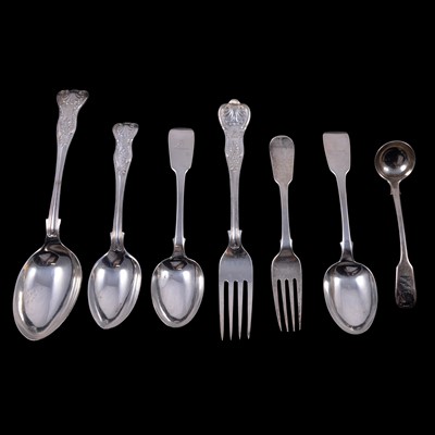 Lot 283 - A quantity of mixed silver flatware, some Irish.