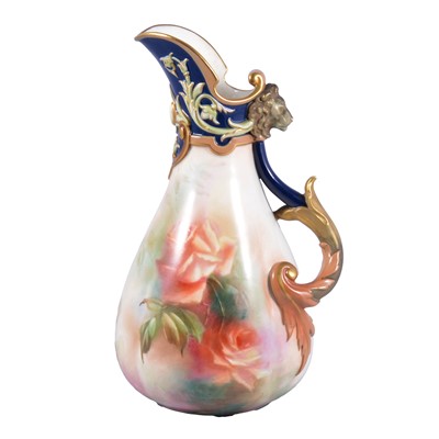 Lot 92 - Hadley's Worcester pear-shape ewer