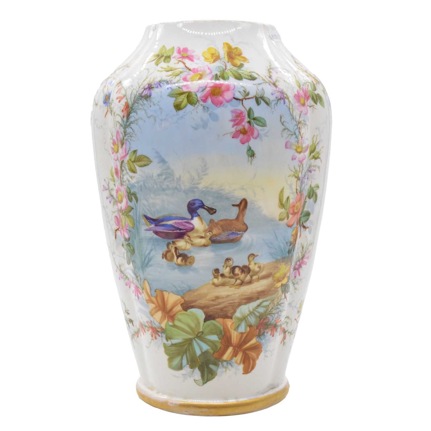 Lot 6 - French porcelain vase shape lamp base, Jacob Petit, Paris