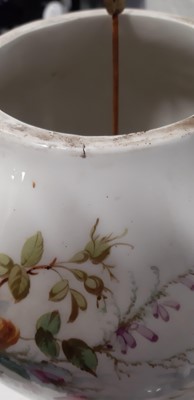 Lot 6 - French porcelain vase shape lamp base, Jacob Petit, Paris