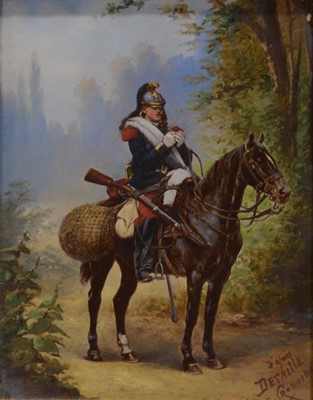 Lot 360 - French School, Military figure on horseback