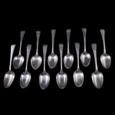 Lot 137 - Twelve Georgian silver table spoons