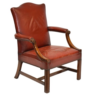 Lot 480 - Victorian mahogany Gainsborough chair