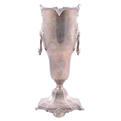 Lot 290 - Silver presentation trophy