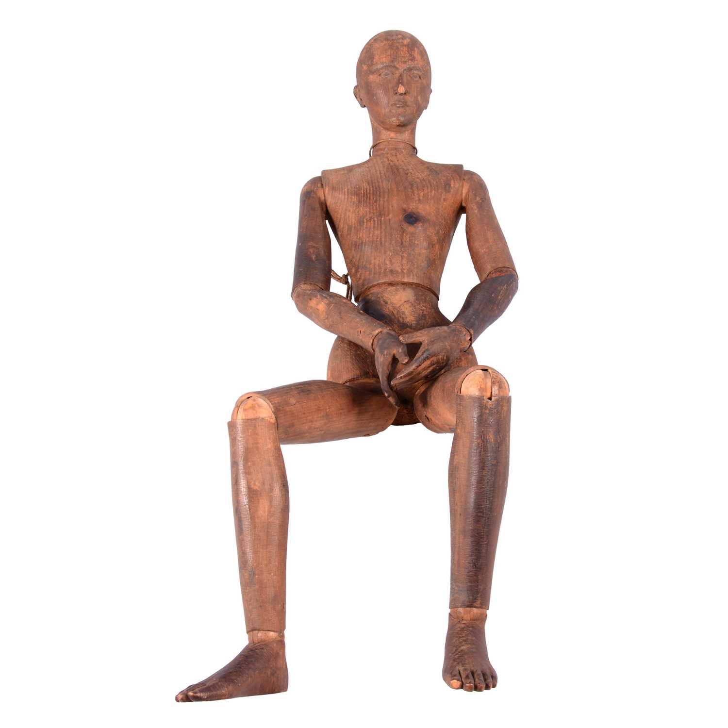 Lot 104 - Late 19th/ early 20th century artist's lay figure