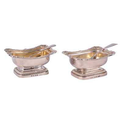 Lot 142 - Pair of George III silver salts