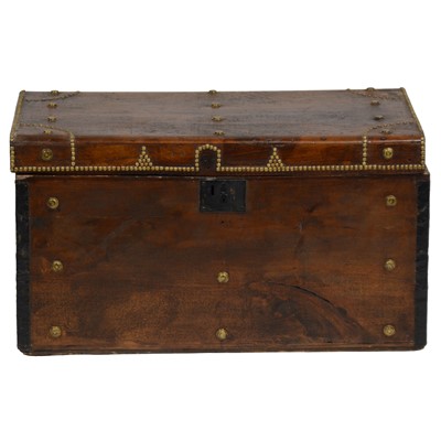 Lot 355 - Stained wooden with brass studding