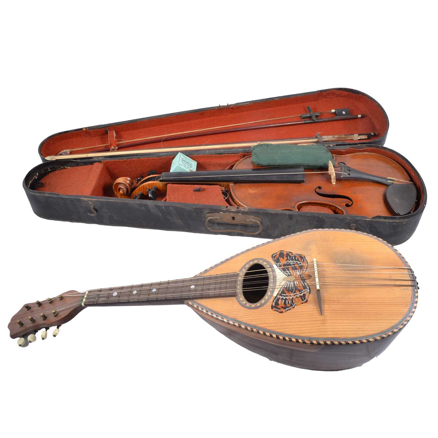 Mandolin Labelled Lot 175 - Violin and a Mandolin