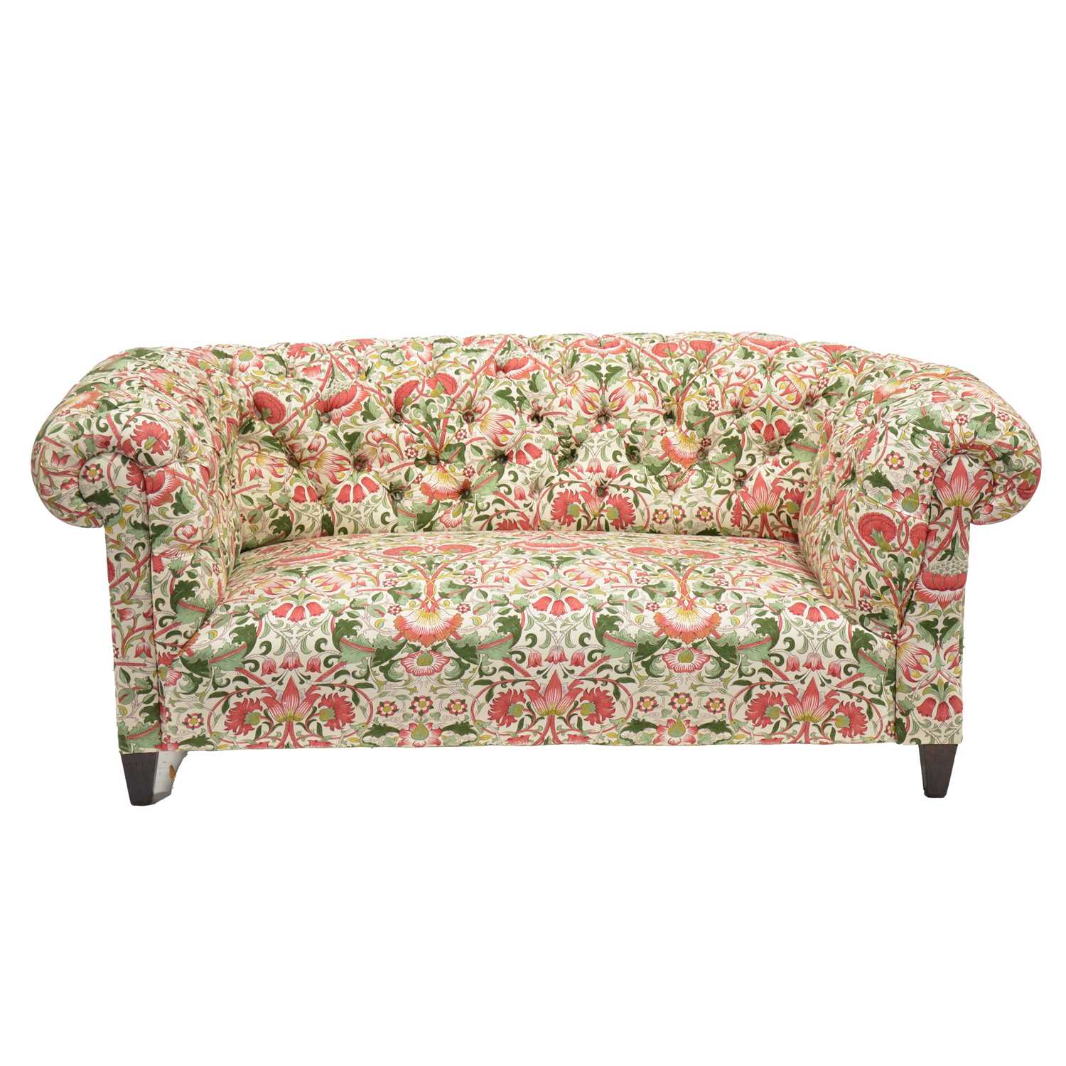 Lot 429 - Victorian drop-end Chesterfield settee