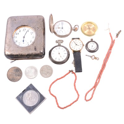 Lot 364 - Georgian silver pair-cased pocket watch, other pocket watches and collectables.