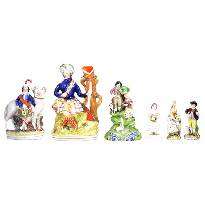 Lot 71 - Walton pottery group, Songsters, and Staffordshire figures