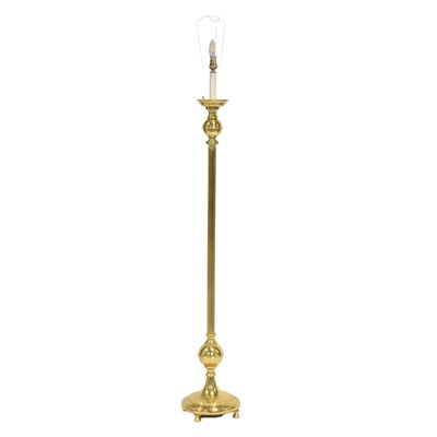 Lot 393 - Brass standard lamp