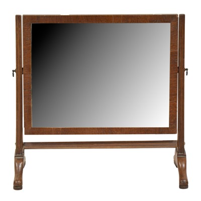 Lot 480 - Oak and walnut swing mirror