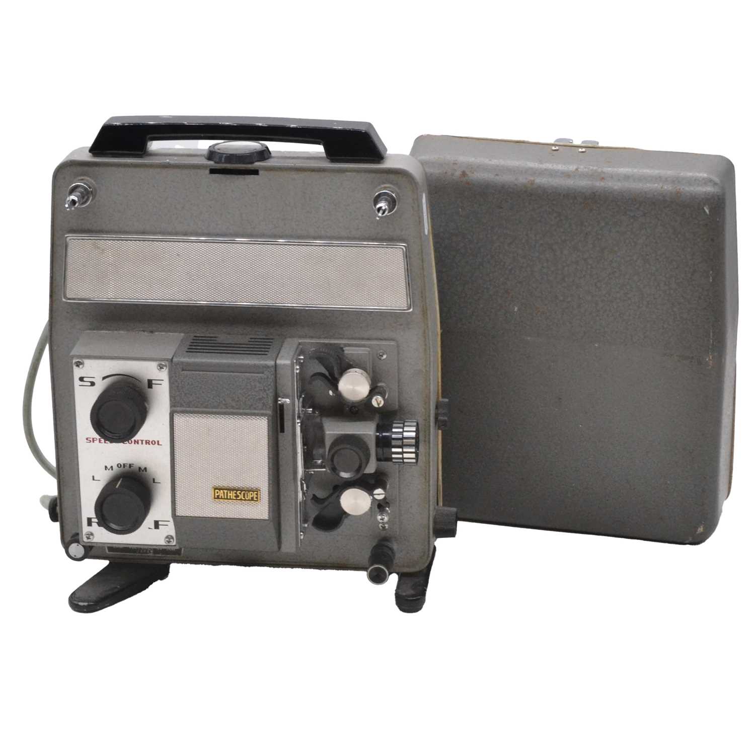 Lot 183 - Pathescope projector, Movie Editor and two screens.